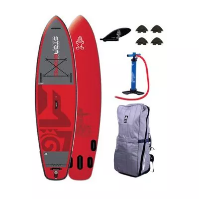Starboard Crossover Stream 11' package in red.