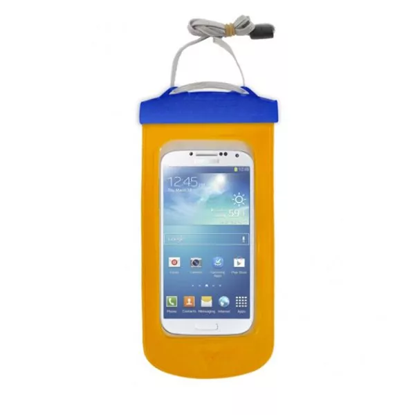 E-merse waterproof phone case in yellow image.