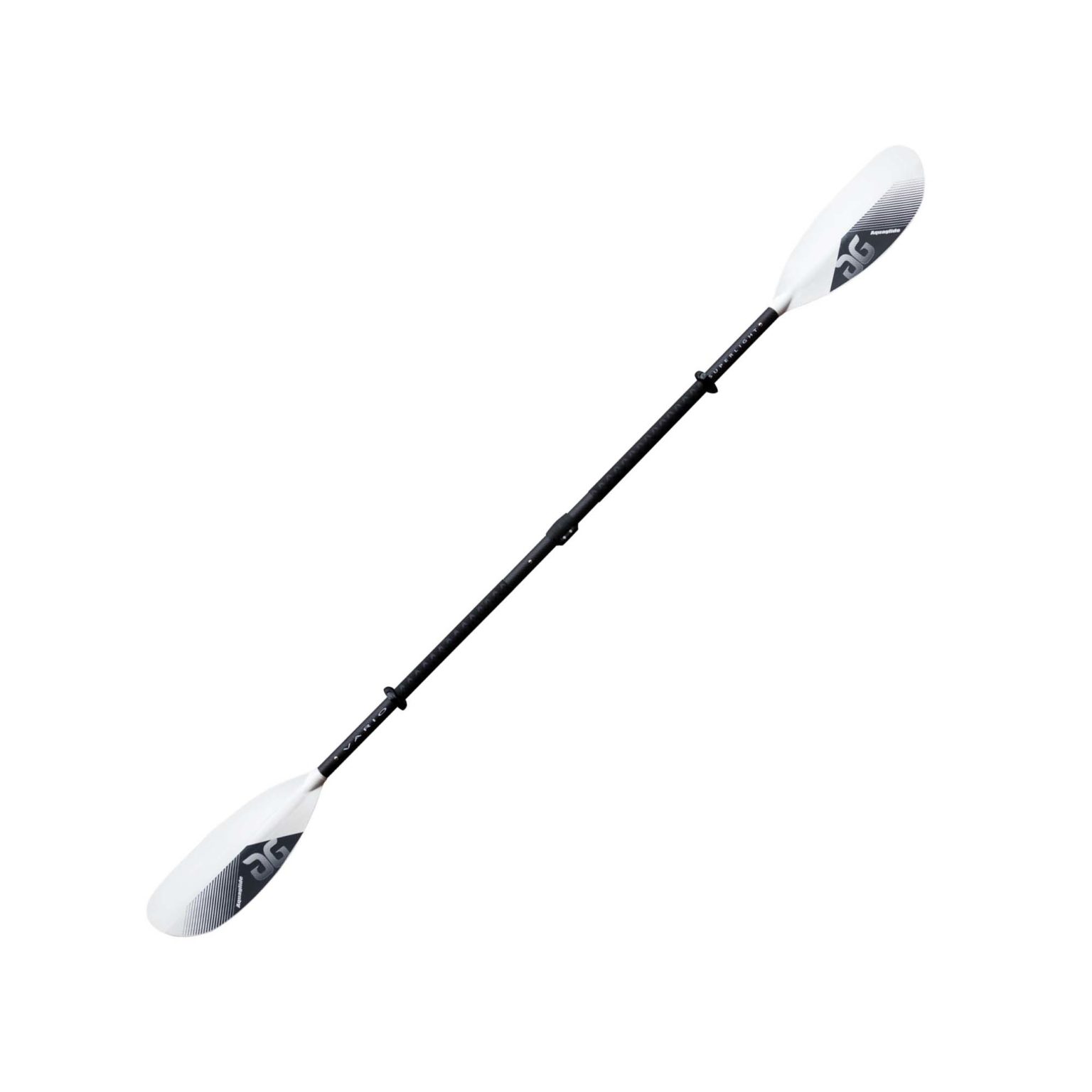 Aquaglide 2 piece or 4 piece carbon Superlight adjustable kayak paddle available at Riverbound Sports.