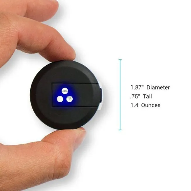 Trace with measurement of 1.87" diameter, .75" tall, and 1.4 Ounces.