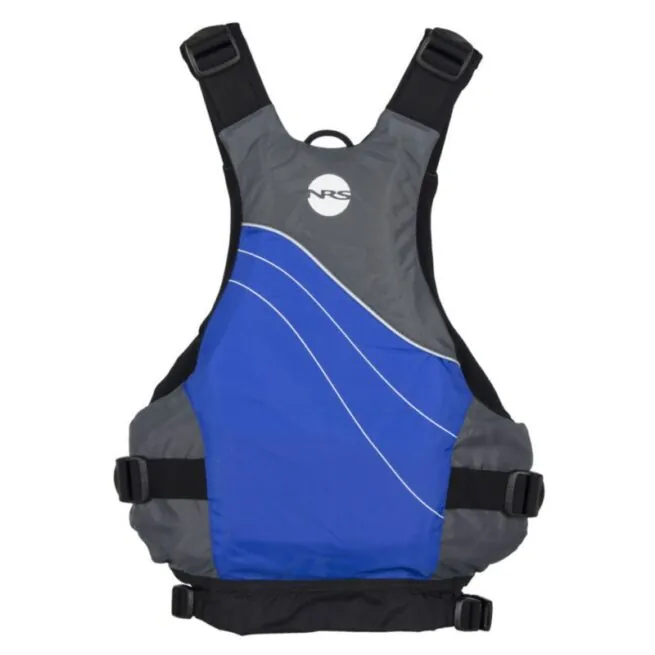 NRS Vapor life jacket back in blue.