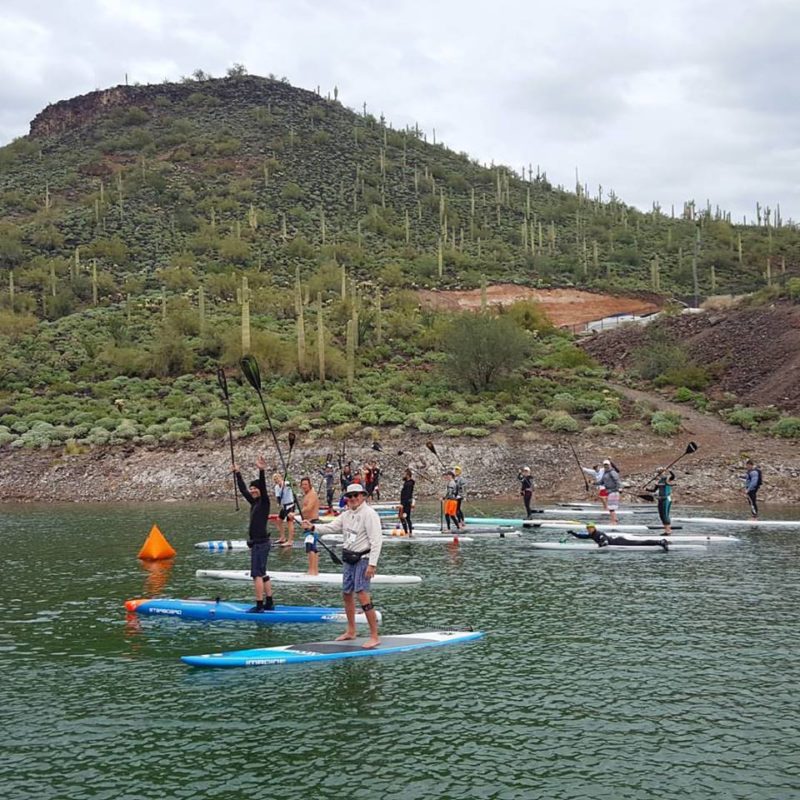 AYC Racers on the water waiting to race at Lake Pleasant