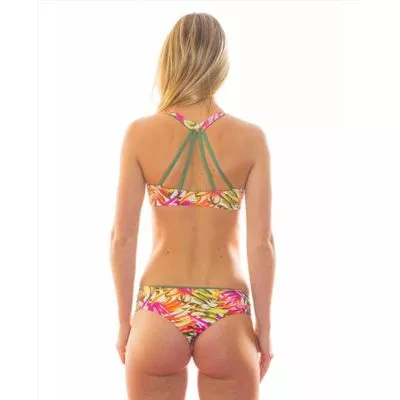 Sensi Gravis Colleen bakini top in Sage Green and Pirds O' Paridise back image