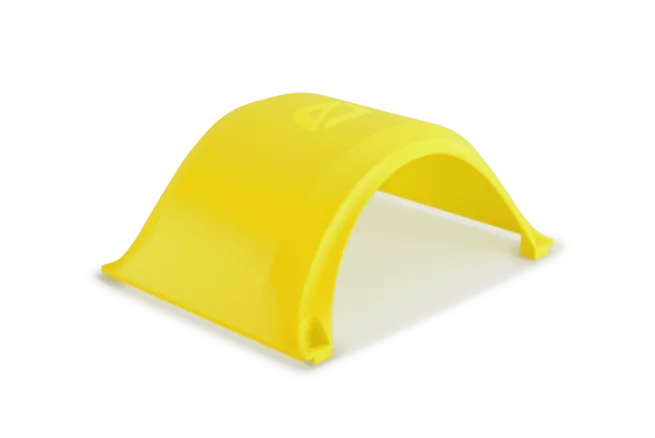 Future Motion OneWheel XR Fender in fluorescent yellow.