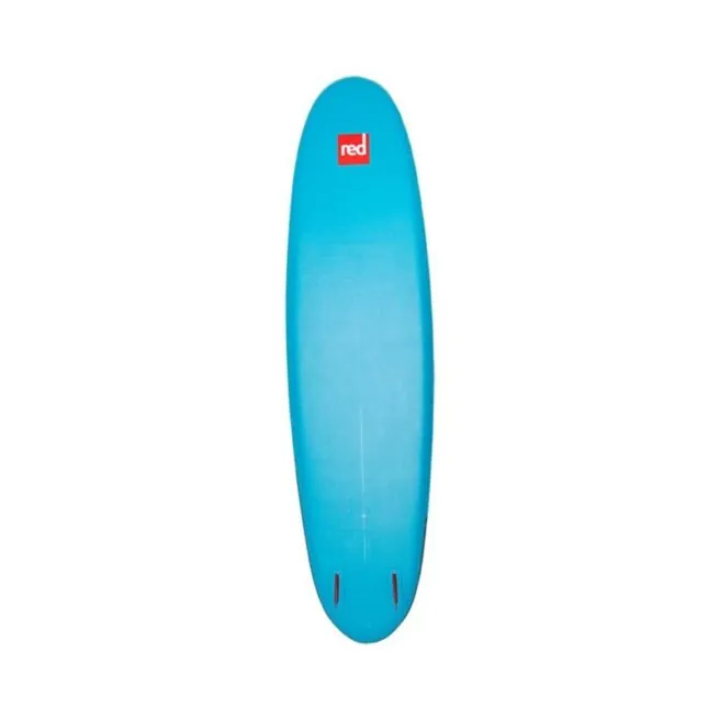 Red Paddle Co inflatable 10'6" Ride bottom in blue with red flex fins. Available at Riverbound Sports AUP shop in Tempe, Arizona.