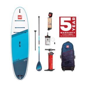 Red Paddle Ride 10'6 inflatable SUP with Cruiser Package including paddle. Available at Riverbound Sports in Tempe, Arizona.