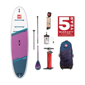 Red Paddle Ride 10'6 inflatable SUP with Cruiser Package including paddle. Available at Riverbound Sports in Tempe, Arizona.