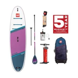 Red Paddle Ride 10'6 inflatable SUP with Cruiser Package including paddle. Available at Riverbound Sports in Tempe, Arizona.