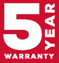 Red Paddle Co 2020 Inflatable SUP paddle boards 5 year warranty logo in red and wite.