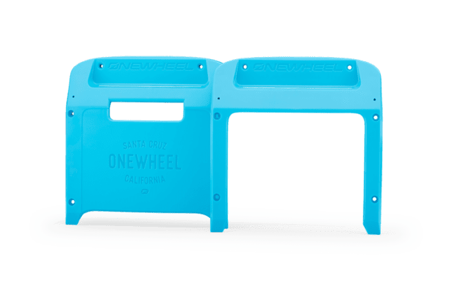 Future Motion OneWheel XR Bumper in hot blue.