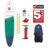 The Red Paddle Voyager 12'6" inflatable touring SUP and accessories with 5 year warranty logo. Available at Riverbound Sports Paddle Shop in Tempe, Arizona.