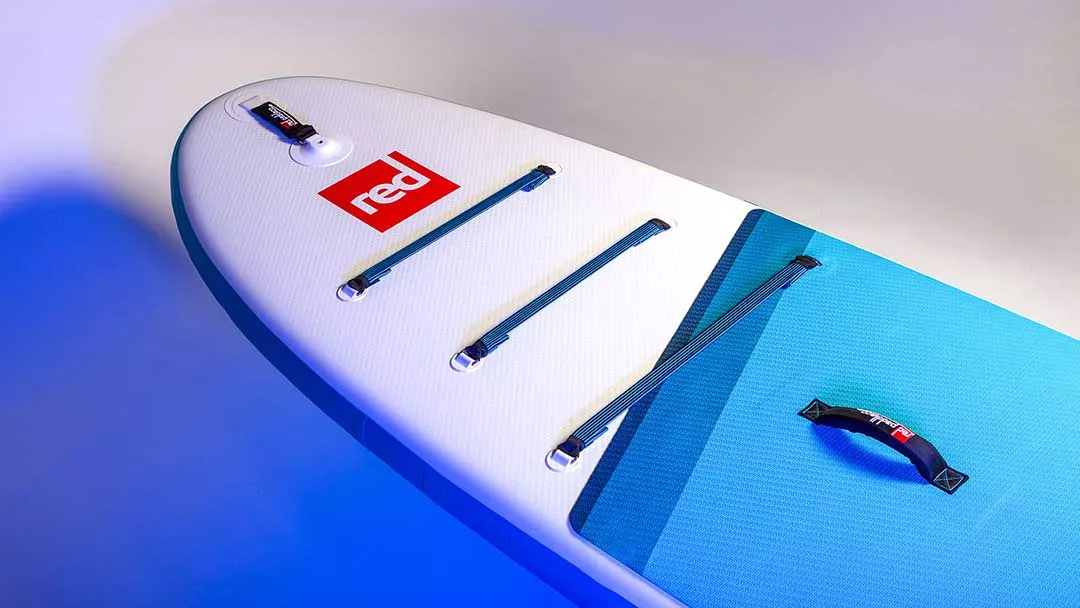 2021 Red Paddle Co bungee system on the Ride 9'8". Available at Riverbound Sports.