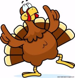 Happy Thanksgiving turkey dance