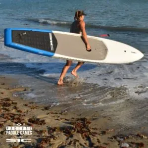 Seychelle with her RS 12.6 at the Pacific Paddle Games.