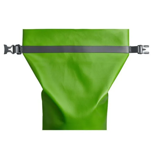 NRS Tuff Sack strap opening. on green bag.