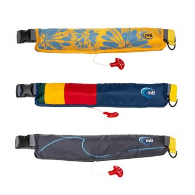 MTI 16g Waist PFD available in 3 different colors and patterns at Riverbound Sports in Tempe, Arizona.