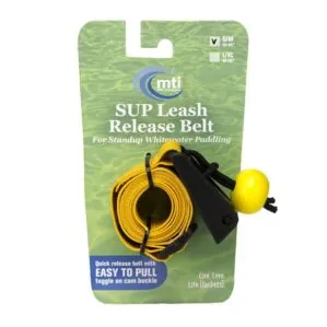 Packaged SUP leash quick release belt.