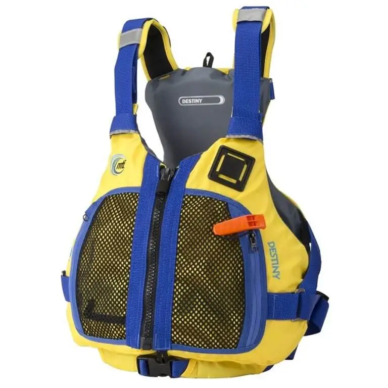 MTI Destiny womens PFD in lemon yellow side view..