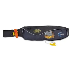 MTI fluid 2.0 waste belt life preserver PFD in both black.