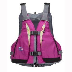 The MTI Moxie PFD in Berry Caribe front view.