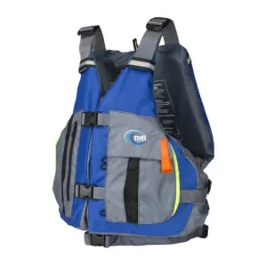 The MTI Solaris PFD in Blue Gray side view.