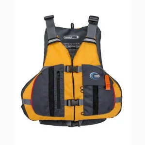 The MTI Solaris PFD in Mango Gray front view.