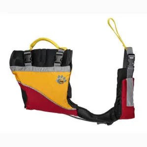 MTI UnderDog canine red and mango life preserver.