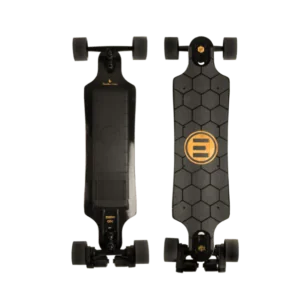 Evolve GTX Street electric skateboard top and bottom view