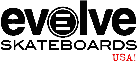 Logo for Evolve Skateboards on Riverbound Sports