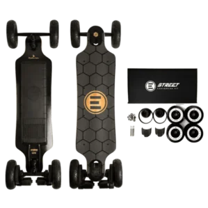 Evolve GTX 2N1 electric skateboard top and bottom view