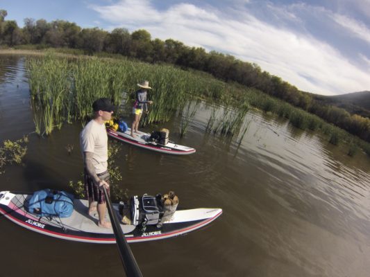 How to pack for your paddle for the weekend. Two paddleboards packed and ready.