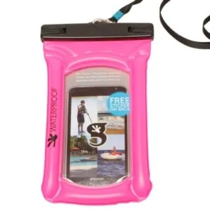 Pink Gecko Brand floating phone case with strap at Riverbound Sports