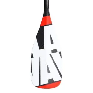 Black Project LAVA 90% Carbon SUP paddle board power side with red and white LAVA graphics. Available at Riverbound Sports in Tempe, Arizona.