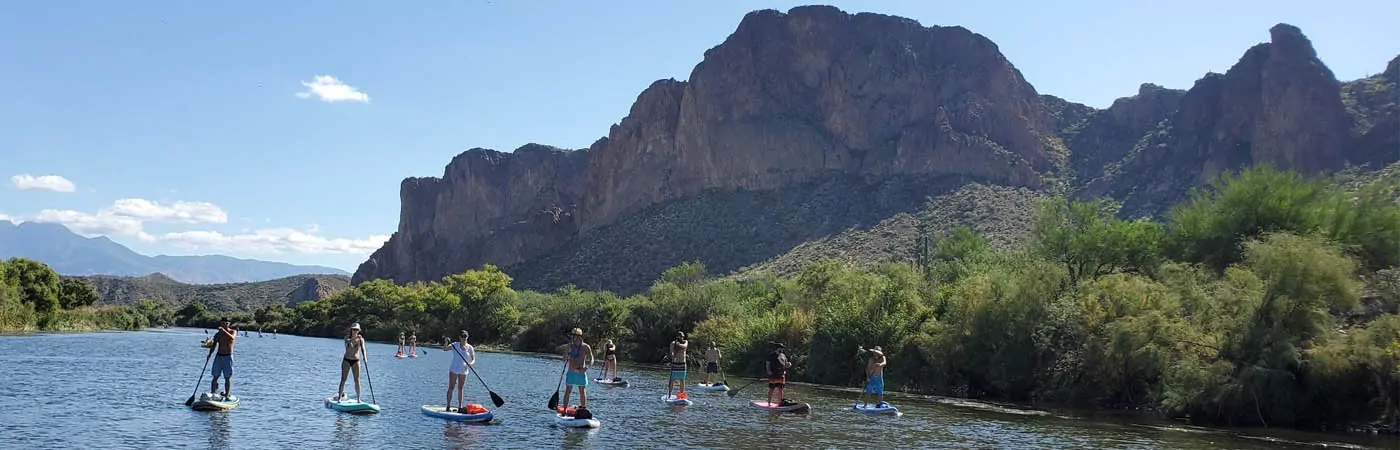 Salt River paddle with Riverbound Sports SUP & Kayak Rentals.