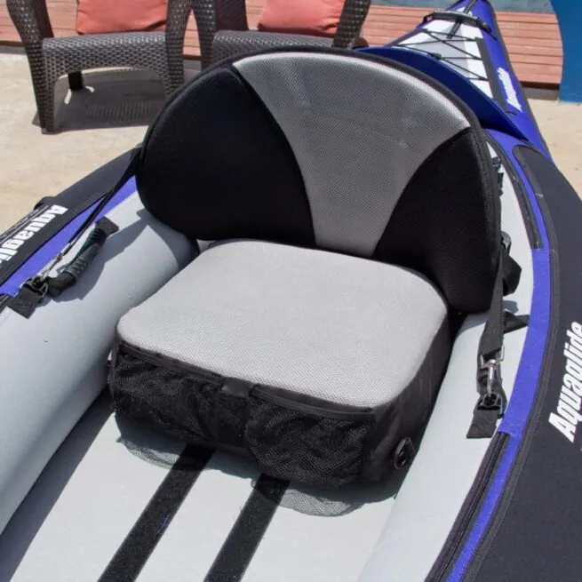 Aquaglide Proformance seat in kayak available at Riverbound Sports.