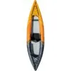 The top view of the Aquaglide single person inflatable Deschutes 130 kayak. available at Riverbound Sports.