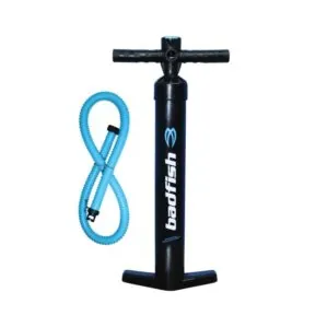 The dual stage Badfish SUP inflatable pump available at Riverbound Sports.