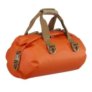 Side view of the Watershed Chattooga Orange Dry Bag available at Riverbound Sports Paddle Company.