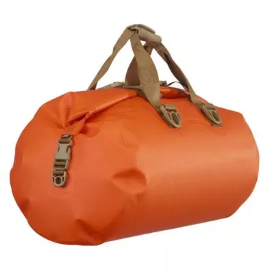Angled view of the Watershed Yukon Blue Duffel Dry Bag available at Riverbound Sports Paddle Company.