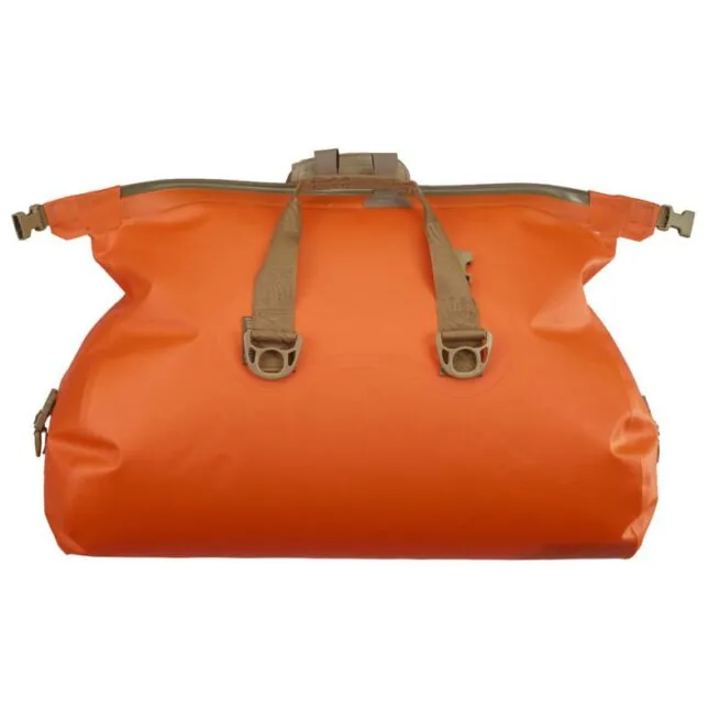 Full view of the Watershed Yukon Orange Duffel Dry Bag available at Riverbound Sports Paddle Company.