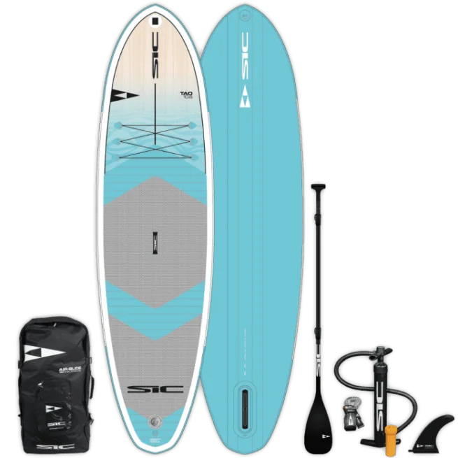 2021 SIC Maui TAO 10'6: inflatable SUP package with teal board.