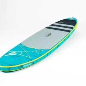 Fanatic SUP Fly Air Premium deck from the front of the board.