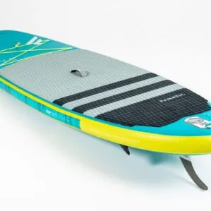 Fanatic SUP Fly Air Premium deck from the back of the board.