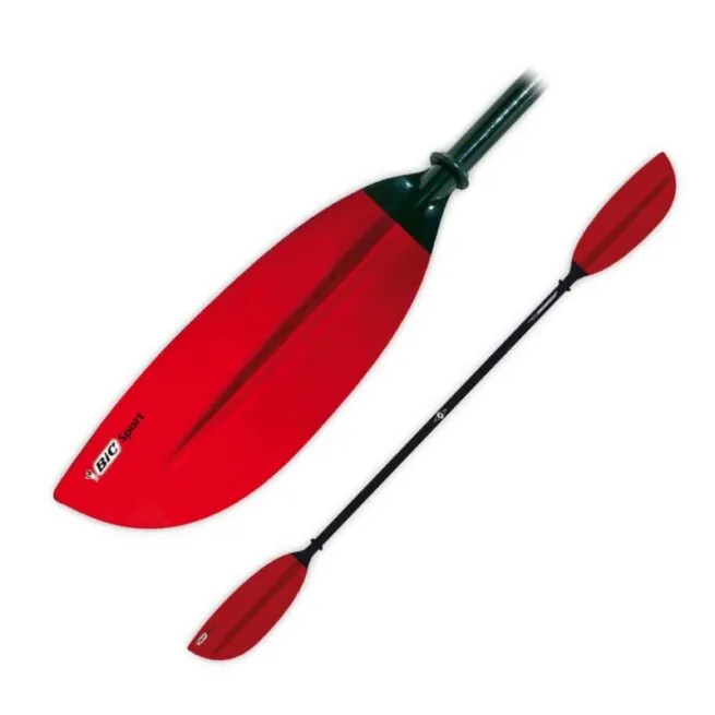 BIC Sports Adventure fiberglass kayak paddle with red blades at Riverbound Sports.