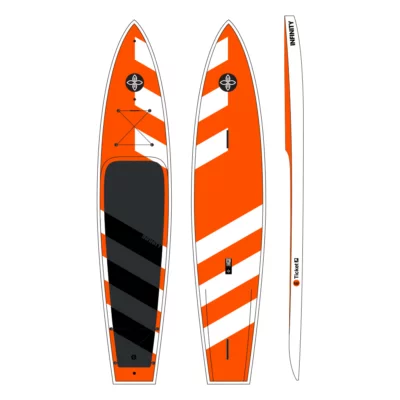 Infinity SUP e-ticket multiple view in orange available at Riverbound Sports in Tempe, Arizona.