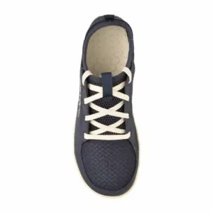Astral Loyak Women's shoe top view in navy and white.