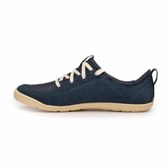 Astral Loyak Women's shoe inner side view in navy and white.