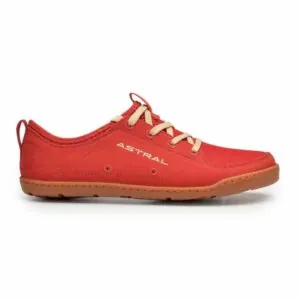 Astral Loyak Women's shoe outer side view in red.