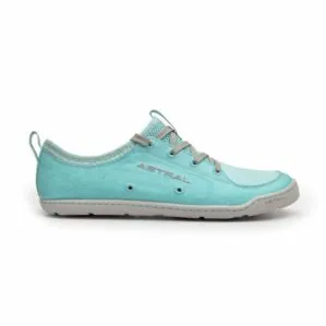 Astral Loyak Women's shoe side view in turquoise.