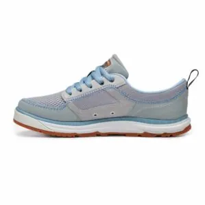 Astral Brewess in stone gray with light blue laces.